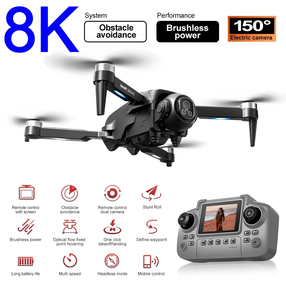 Rc Helicopter Large - Бесщеточный дрон 8K с HD-камерой 150