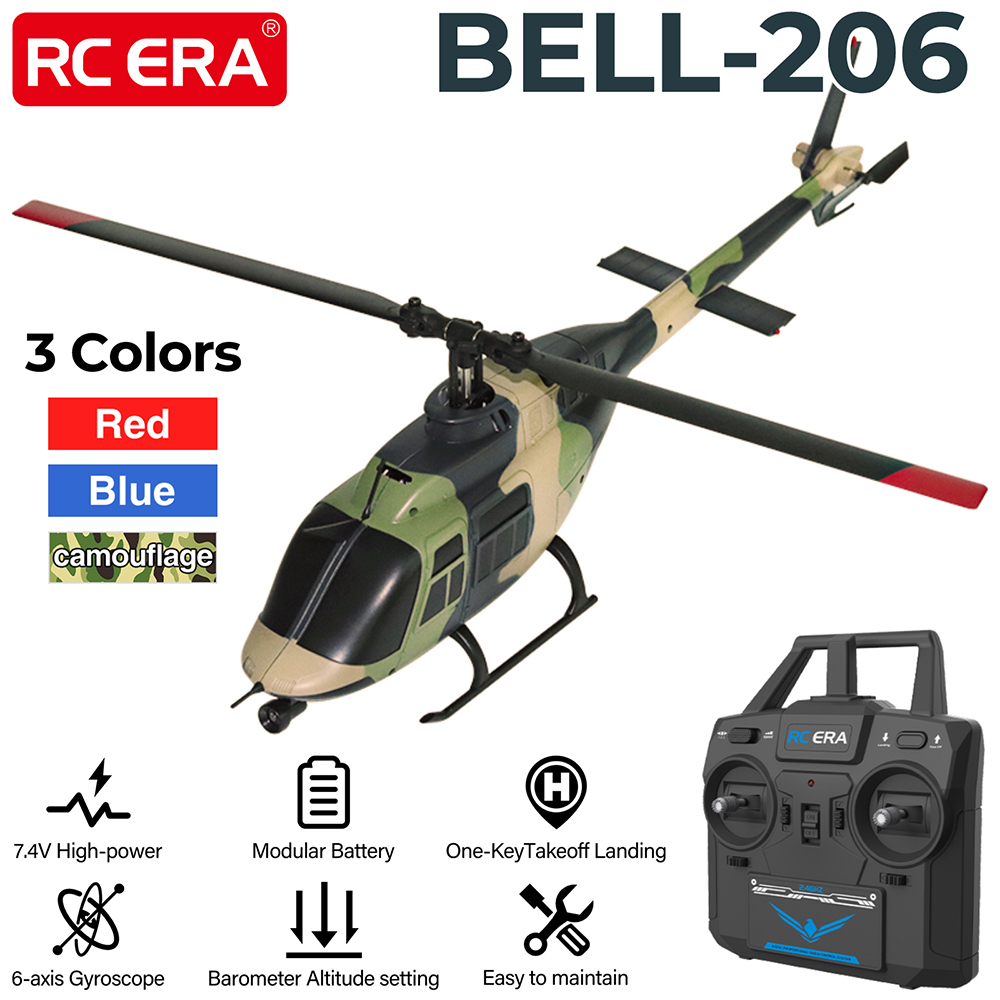 Rc Helicopter Large - RC ERA RC Вертолет 1:33 Bell-206