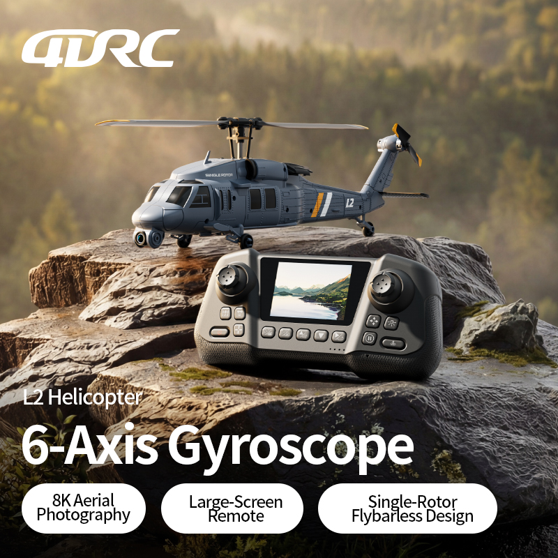 Rc Helicopter Single Rotor - Радиоуправляемый военный вертолет 4DRC L2 Apache